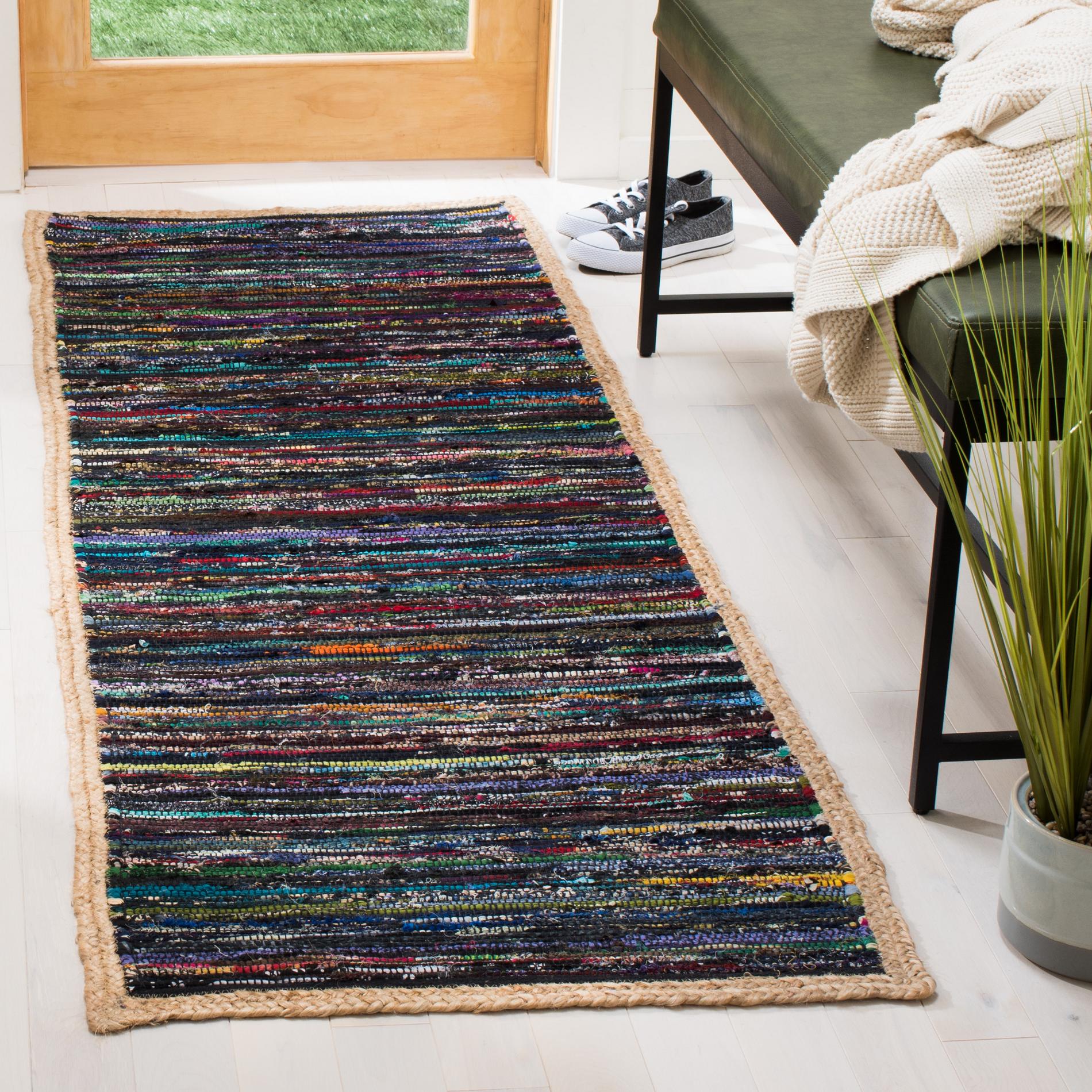 Safavieh Montauk Mtk960Z Black/Natural Area Rug