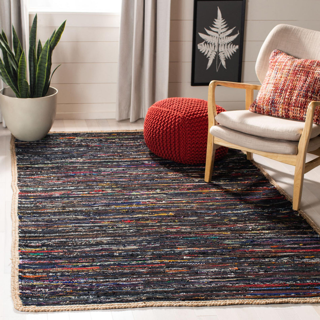 Safavieh Montauk Mtk960Z Black/Natural Rugs.