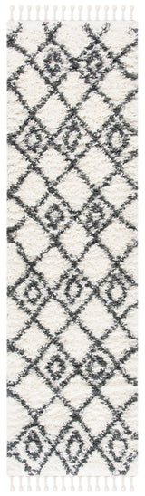 Safavieh Moroccan Tassel Shag Mts335A Ivory/Dark Grey Rug.