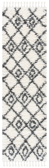 Safavieh Moroccan Tassel Shag Mts335A Ivory/Dark Grey Area Rug