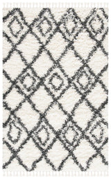 Safavieh Moroccan Tassel Shag Mts335A Ivory/Dark Grey Rug.