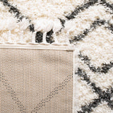 Safavieh Moroccan Tassel Shag Mts335A Ivory/Dark Grey Rug.
