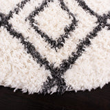 Safavieh Moroccan Tassel Shag Mts335A Ivory/Dark Grey Rug.