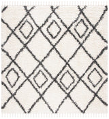 Safavieh Moroccan Tassel Shag Mts335A Ivory/Dark Grey Rug.