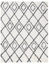 Safavieh Moroccan Tassel Shag Mts335A Ivory/Dark Grey Rug.
