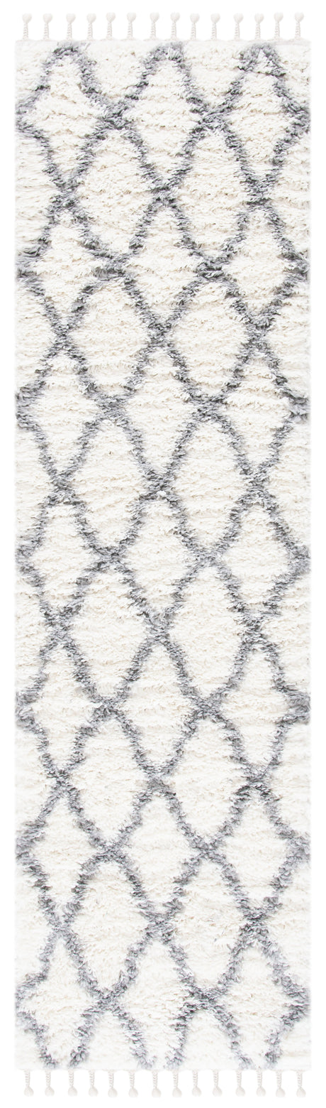 Safavieh Moroccan Tassel Shag Mts358B Ivory/Light Grey Rug.