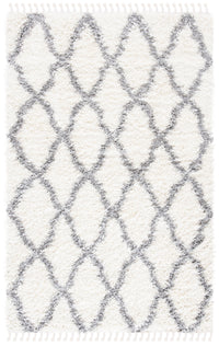 Safavieh Moroccan Tassel Shag Mts358B Ivory/Light Grey Area Rug