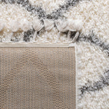 Safavieh Moroccan Tassel Shag Mts358B Ivory/Light Grey Rug.