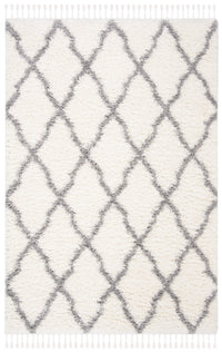 Safavieh Moroccan Tassel Shag Mts358B Ivory/Light Grey Area Rug