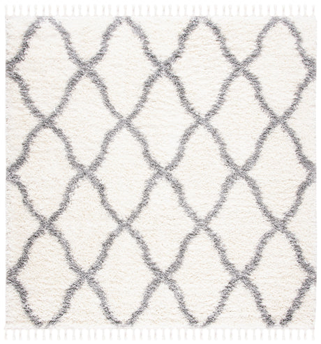 Safavieh Moroccan Tassel Shag Mts358B Ivory/Light Grey Rug.
