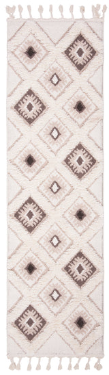 Safavieh Moroccan Tassel Shag Mts601A Ivory/Brown Rug.