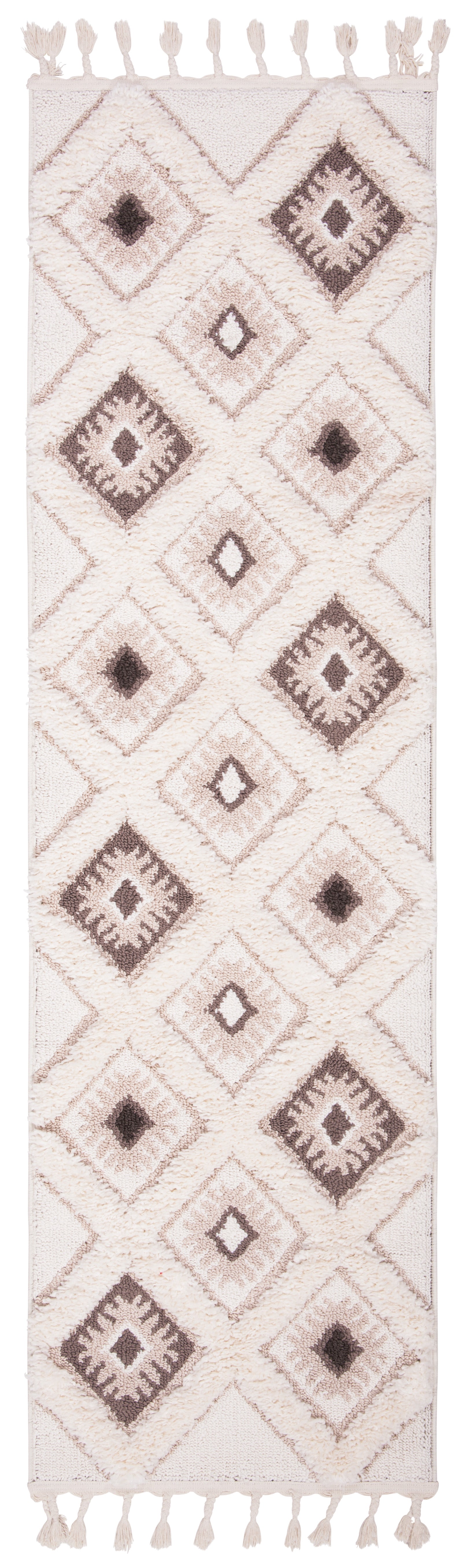 Safavieh Moroccan Tassel Shag Mts601A Ivory/Brown Area Rug