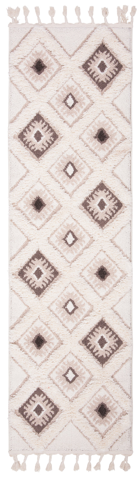 Safavieh Moroccan Tassel Shag Mts601A Ivory/Brown Area Rug