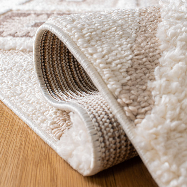 Safavieh Moroccan Tassel Shag Mts601A Ivory/Brown Rug.