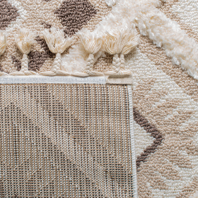 Safavieh Moroccan Tassel Shag Mts601A Ivory/Brown Rug.