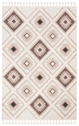 Safavieh Moroccan Tassel Shag Mts601A Ivory/Brown Rug.