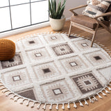 Safavieh Moroccan Tassel Shag Mts601A Ivory/Brown Rug.