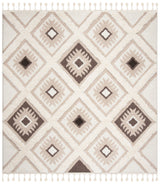Safavieh Moroccan Tassel Shag Mts601A Ivory/Brown Rug.