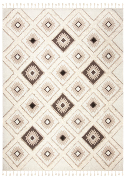 Safavieh Moroccan Tassel Shag Mts601A Ivory/Brown Area Rug