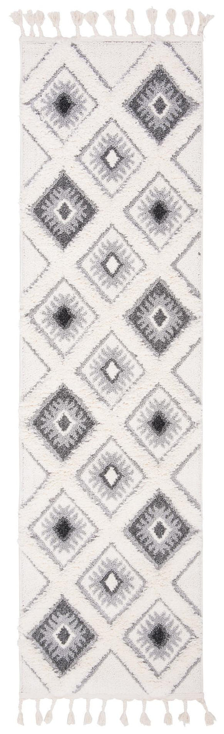 Safavieh Moroccan Tassel Shag Mts601F Ivory/Grey Area Rug