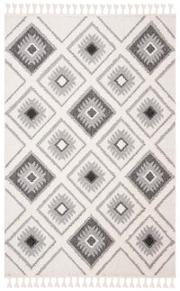 Safavieh Moroccan Tassel Shag Mts601F Ivory/Grey Area Rug