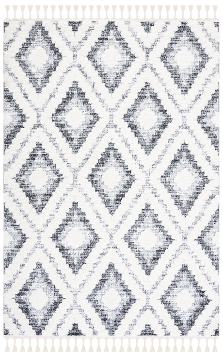 Safavieh Moroccan Tassel Shag Mts610A Ivory/Grey Rug.