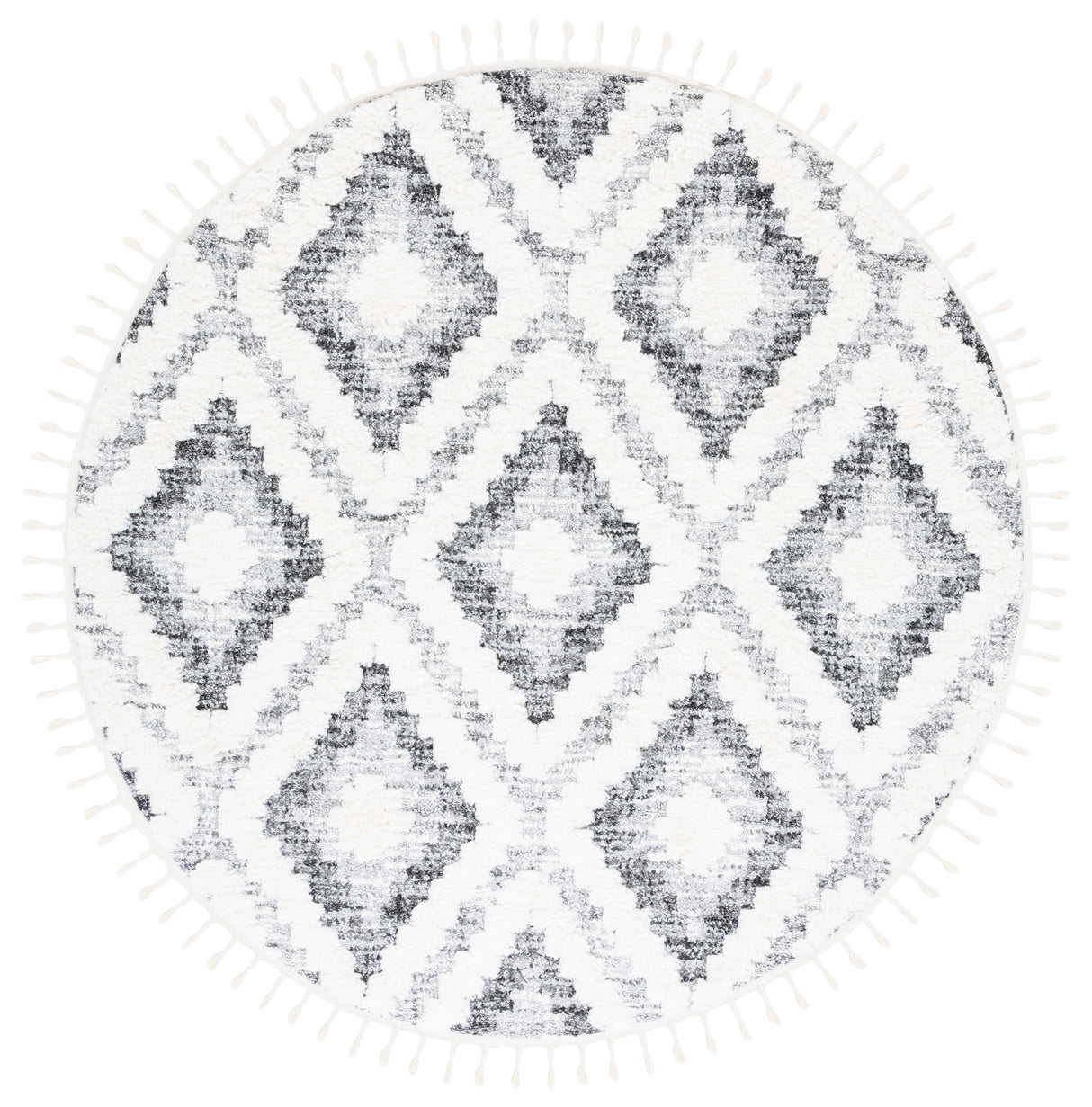 Safavieh Moroccan Tassel Shag Mts610A Ivory/Grey Rug.