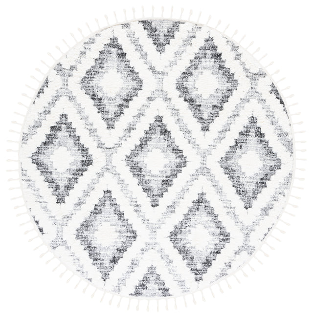 Safavieh Moroccan Tassel Shag Mts610A Ivory/Grey Rug.