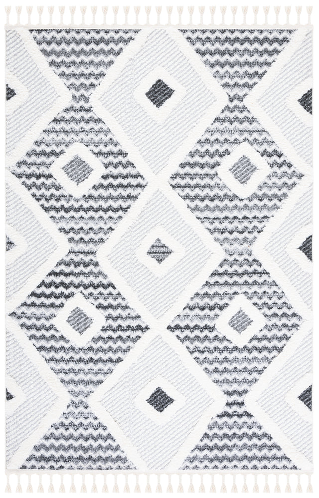 Safavieh Moroccan Tassel Shag Mts612F Grey/Ivory Rug.
