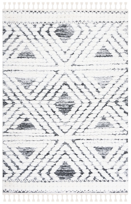 Safavieh Moroccan Tassel Shag Mts614A Ivory/Grey Rug.