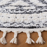 Safavieh Moroccan Tassel Shag Mts614A Ivory/Grey Rug.