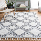 Safavieh Moroccan Tassel Shag Mts616A Ivory/Grey Rug.