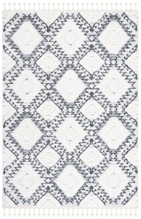 Safavieh Moroccan Tassel Shag Mts616A Ivory/Grey Area Rug