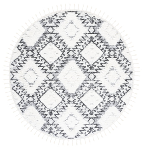 Safavieh Moroccan Tassel Shag Mts616A Ivory/Grey Rug.