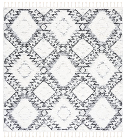 Safavieh Moroccan Tassel Shag Mts616A Ivory/Grey Area Rug