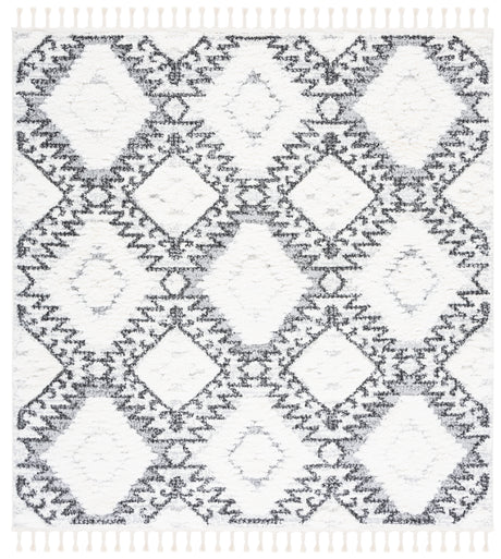 Safavieh Moroccan Tassel Shag Mts616A Ivory/Grey Rug.