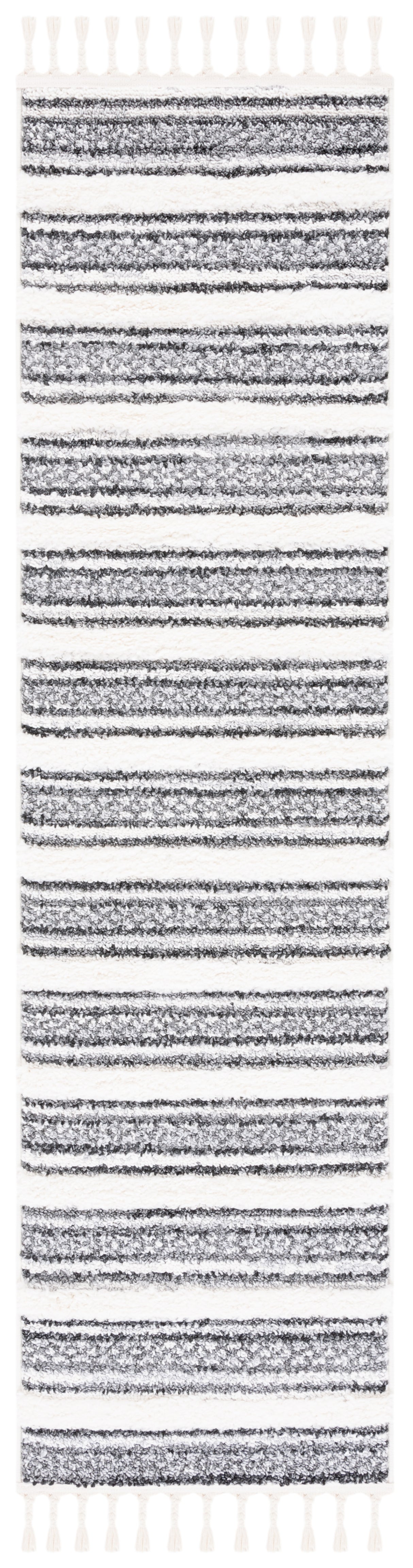 Safavieh Moroccan Tassel Shag Mts620F Grey/Ivory Rug.