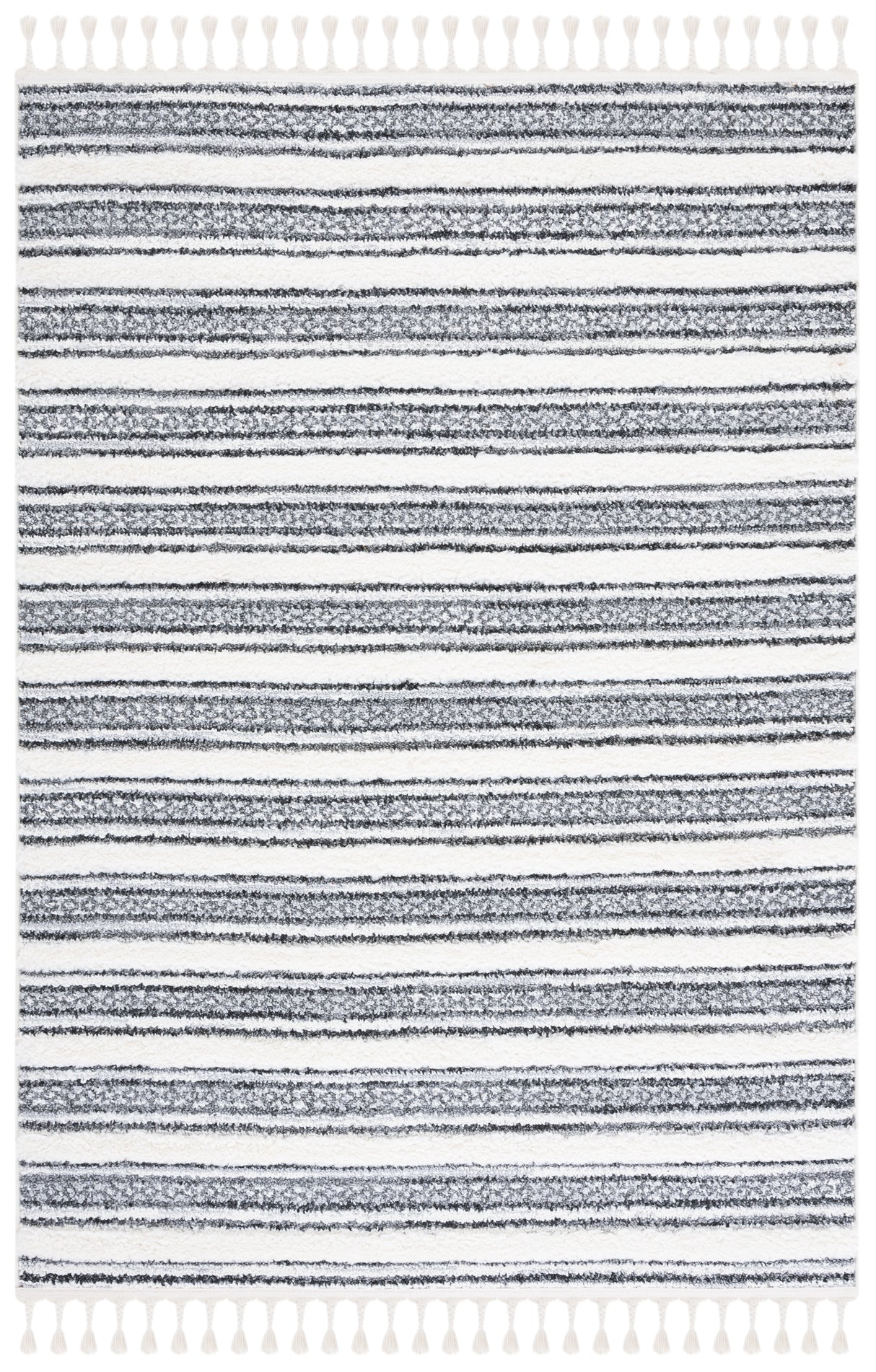 Safavieh Moroccan Tassel Shag Mts620F Grey/Ivory Rug.