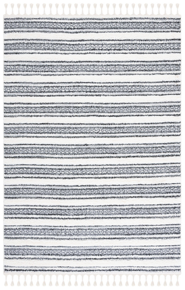 Safavieh Moroccan Tassel Shag Mts620F Grey/Ivory Rug.