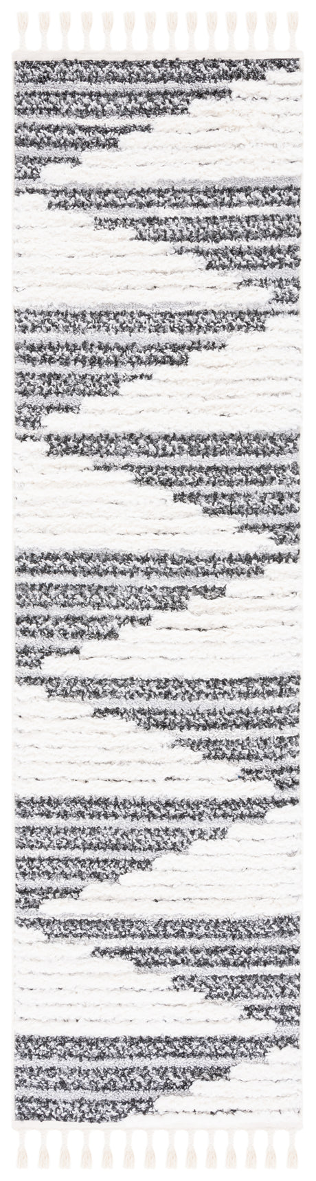 Safavieh Moroccan Tassel Shag Mts622F Dark Grey/Ivory Rug.