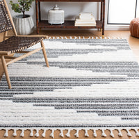 Safavieh Moroccan Tassel Shag Mts622F Dark Grey/Ivory Area Rug