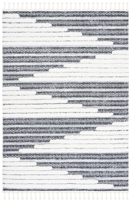 Safavieh Moroccan Tassel Shag Mts622F Dark Grey/Ivory Rug.