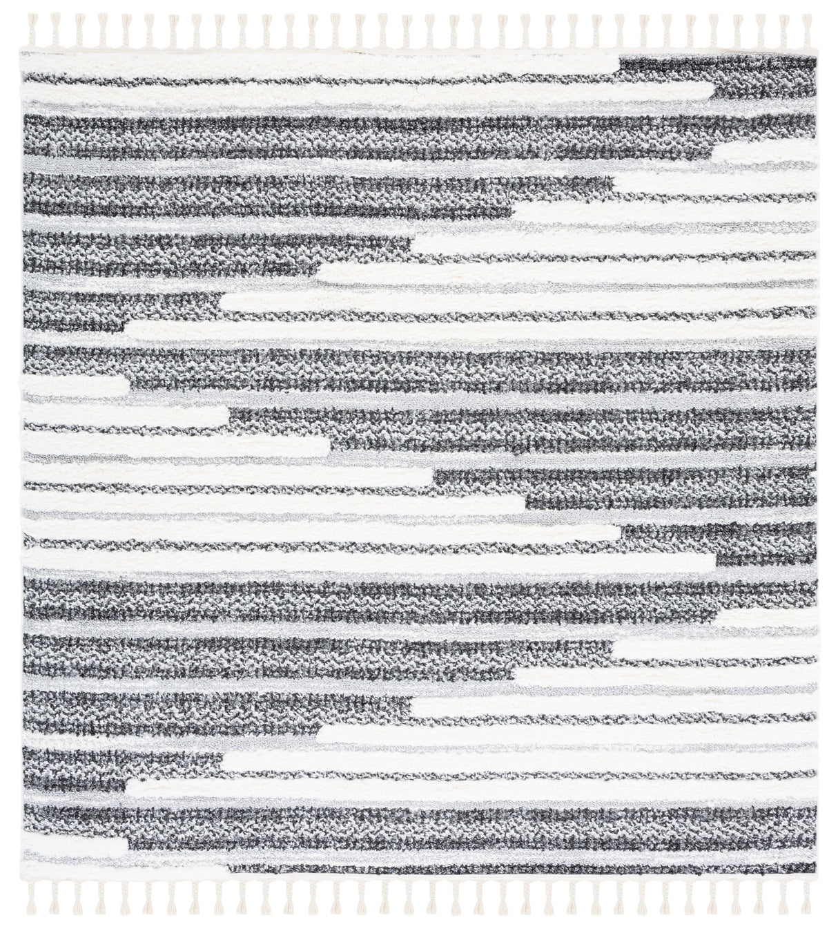 Safavieh Moroccan Tassel Shag Mts622F Dark Grey/Ivory Rug.