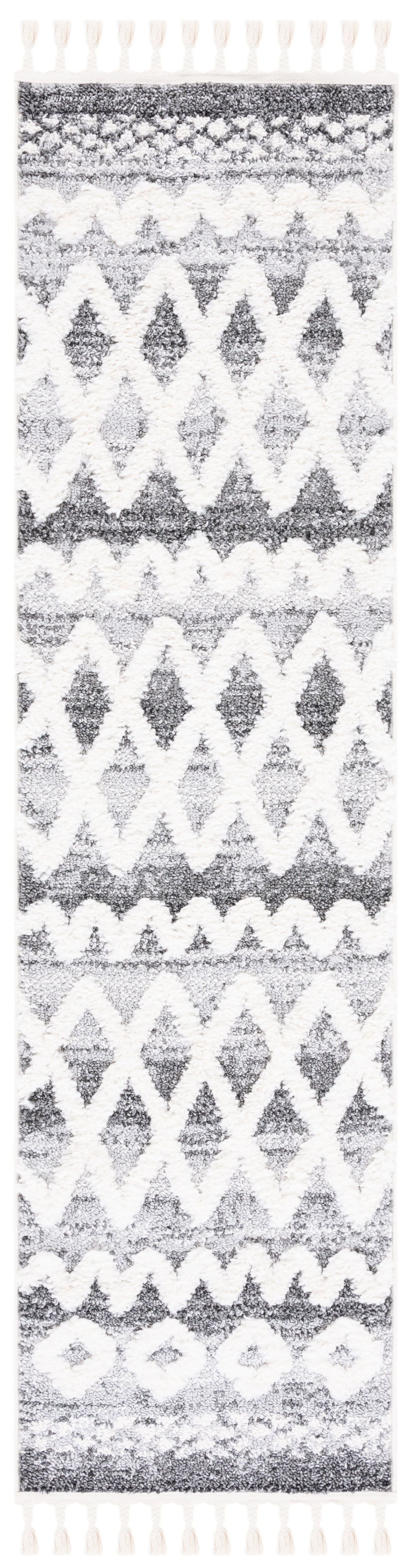 Safavieh Moroccan Tassel Shag Mts626F Grey/Ivory Rug.