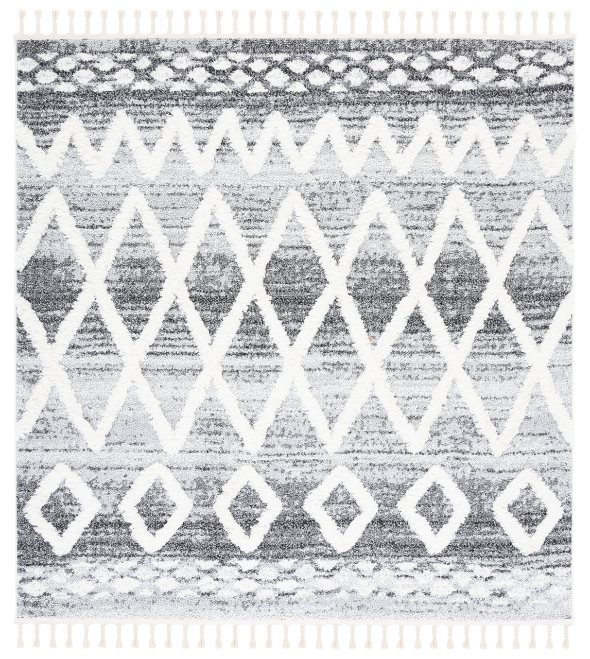 Safavieh Moroccan Tassel Shag Mts626F Grey/Ivory Rug.