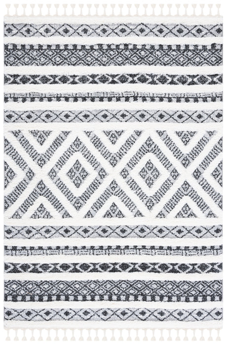 Safavieh Moroccan Tassel Shag Mts628F Grey/Ivory Rug.