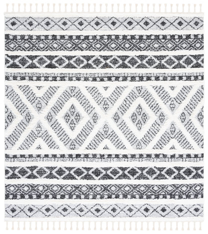 Safavieh Moroccan Tassel Shag Mts628F Grey/Ivory Area Rug