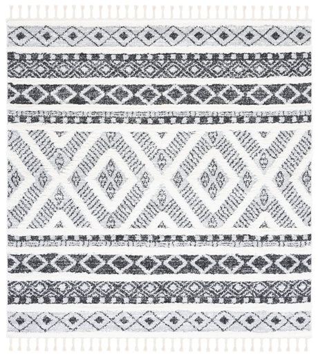 Safavieh Moroccan Tassel Shag Mts628F Grey/Ivory Rug.