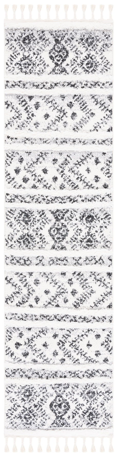 Safavieh Moroccan Tassel Shag Mts630A Ivory/Grey Rug.