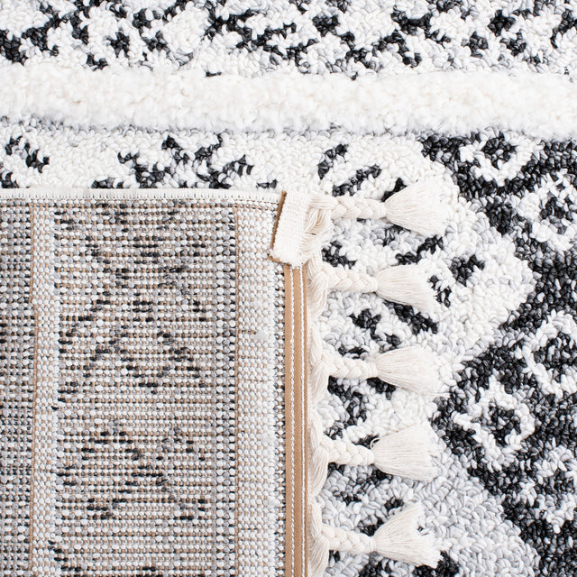 Safavieh Moroccan Tassel Shag Mts630A Ivory/Grey Rug.